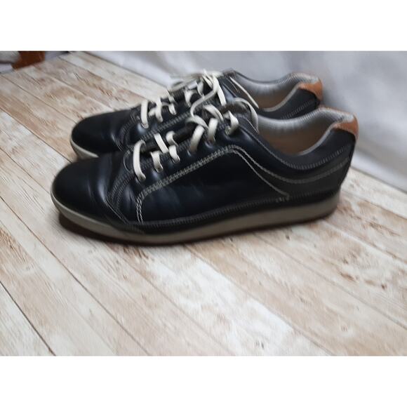 FOOTJOY GOLF CONTOUR CASUAL Mens 11M Black Leather Lace Up Spikeless Shoes 54244 main image 11